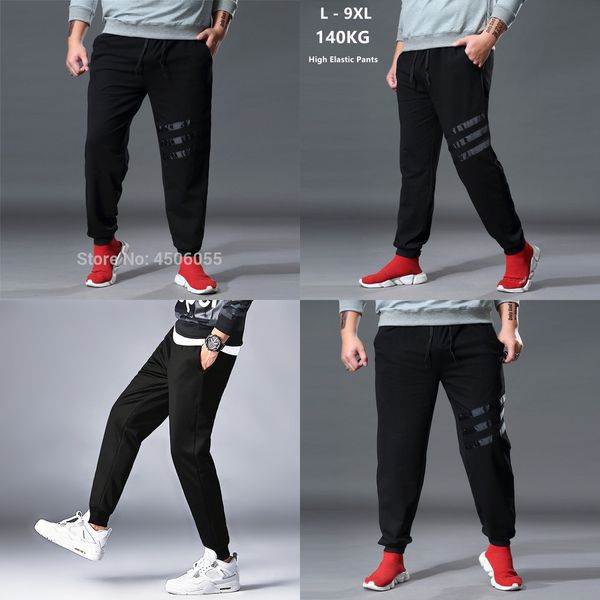 man track pants sweat joggers loose elastic stretch plus size big 6xl 7xl broek mannen sweatpants sports hombre men's clothing q1219, Black 
man track pants sweat joggers loose elastic stretch plus size big 6xl 7xl broek mannen sweatpants sports hombre men's clothing q1219, Black