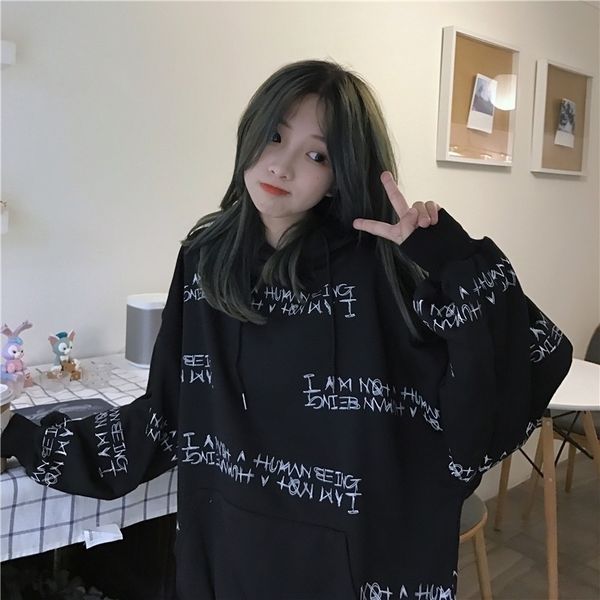 ulzzang autumn winter women's sweatshirt harajuku letter printing hooded sweatshir loose long-sleeved loose pullovers sweatshirt 201029, Black
ulzzang autumn winter women's sweatshirt harajuku letter printing hooded sweatshir loose long-sleeved loose pullovers sweatshirt 201029, Black