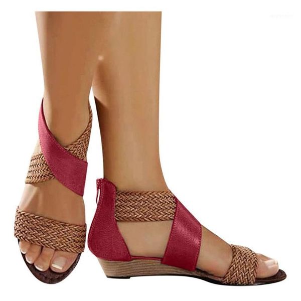women weave wedge 2020 new sandals summer heel shoes zipper sandals casual beach roman retro beach party bayan1, Black
women weave wedge 2020 new sandals summer heel shoes zipper sandals casual beach roman retro beach party bayan1, Black