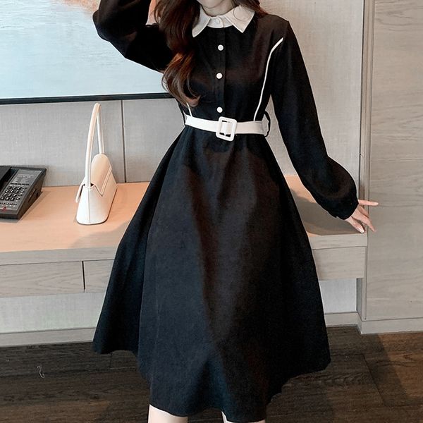 2021 new elegant black women midi party female office lady autumn long sleeve high waist casual korean dress 2a4p, Black;gray
2021 new elegant black women midi party female office lady autumn long sleeve high waist casual korean dress 2a4p, Black;gray