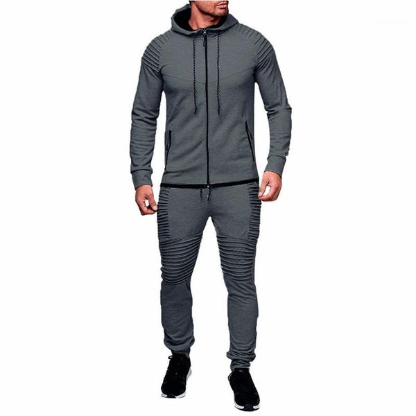 men's tracksuits laamei 2021 mens spring autumn hoodies tracksuit set male zipper pleated sweatshirt sweatpants high street jacket sets, Gray
men's tracksuits laamei 2021 mens spring autumn hoodies tracksuit set male zipper pleated sweatshirt sweatpants high street jacket sets, Gray