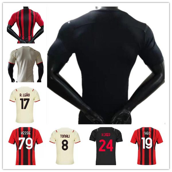 21 22 player version soccer giroud jerseys 2021 2022 ibrahimovic m.maignan tonali kessie theo calhanoglu rebic men kid kits football shirt, Black;yellow
21 22 player version soccer giroud jerseys 2021 2022 ibrahimovic m.maignan tonali kessie theo calhanoglu rebic men kid kits football shirt, Black;yellow