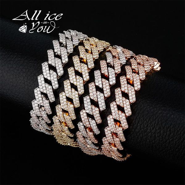 ALLICEONYOU 16MM High Quality Cuban Chain Bracelet With Box clasp Iced Out Micro Cubic Zirconia Hip Hop Heavy Jewelry For Gift, Black
ALLICEONYOU 16MM High Quality Cuban Chain Bracelet With Box clasp Iced Out Micro Cubic Zirconia Hip Hop Heavy Jewelry For Gift, Black