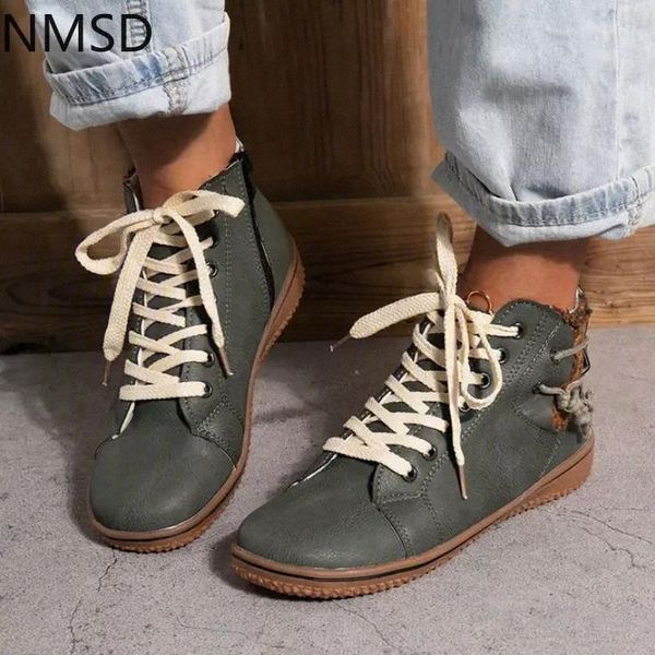 new 2020 women ankle boots lace sewing ladies women retro casual soft flock female plus size flat shoes snow boots #4r2n, Black
new 2020 women ankle boots lace sewing ladies women retro casual soft flock female plus size flat shoes snow boots #4r2n, Black