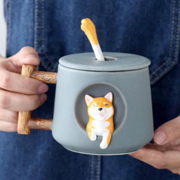 mugs 1pcs 420ml cute cartoon animal shiba inu ceramic mug creative men and women couple with lid spoon drinking water coffee cup
mugs 1pcs 420ml cute cartoon animal shiba inu ceramic mug creative men and women couple with lid spoon drinking water coffee cup