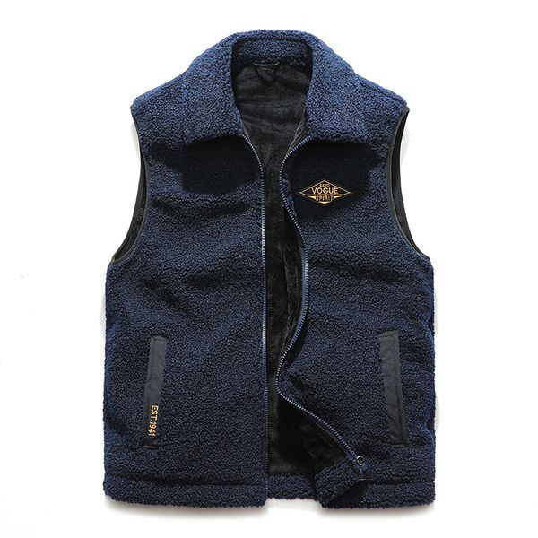autumn and winter new solid color lapel fashion waistcoat young men's embroidered handsome plush coat, Black;white
autumn and winter new solid color lapel fashion waistcoat young men's embroidered handsome plush coat, Black;white