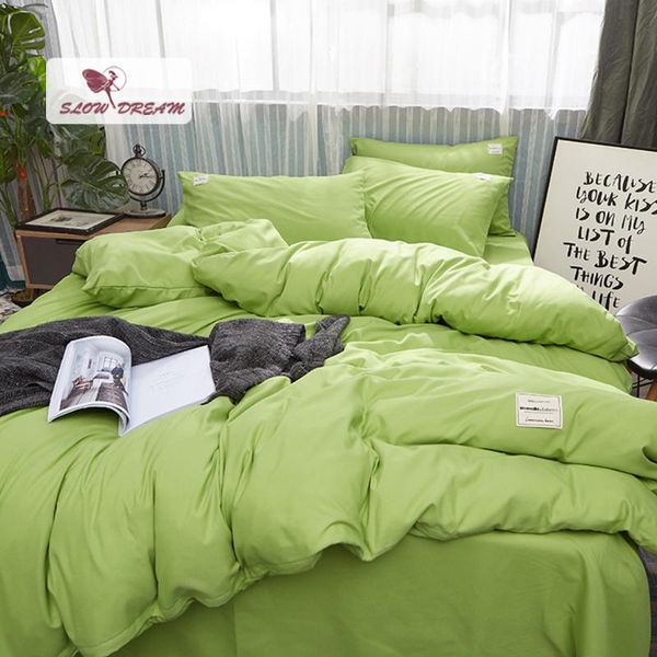 bedding sets slowdream green set classic duvet cover flat sheet fitted mattress with elastic band bedspread home textiles
bedding sets slowdream green set classic duvet cover flat sheet fitted mattress with elastic band bedspread home textiles