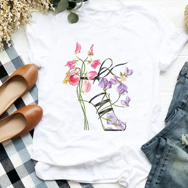 floral flower shoes print t shirt women short sleeve o neck loose tshirt women tee shirt female clothes camisetas mujer, White
floral flower shoes print t shirt women short sleeve o neck loose tshirt women tee shirt female clothes camisetas mujer, White