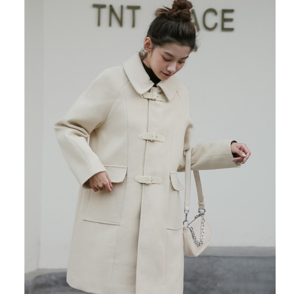 autumn winter new women's woolen coat elegant mid-length fashion long sleeve loose turn down collar chic vintage female, Black
autumn winter new women's woolen coat elegant mid-length fashion long sleeve loose turn down collar chic vintage female, Black