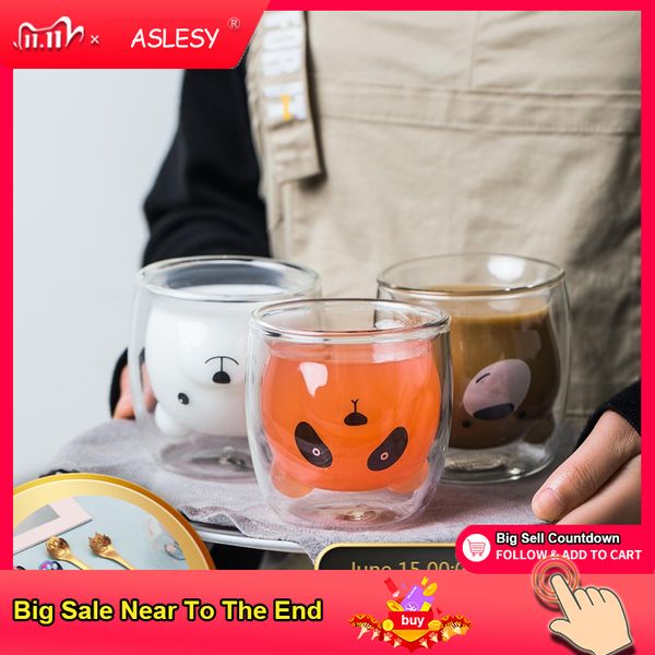 cute bear shaped double wall glass mugs resistant kungfu tea milk lemon juice cup drinkware child lover coffee cups mug gift q1218
cute bear shaped double wall glass mugs resistant kungfu tea milk lemon juice cup drinkware child lover coffee cups mug gift q1218