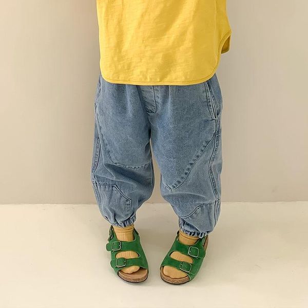 spring kids fashion patchwork harem jeans boys and girls casual cargo denim pants, Blue
spring kids fashion patchwork harem jeans boys and girls casual cargo denim pants, Blue