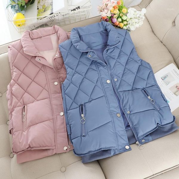 cotton vest female short design autumn and winter waistcoat korean loose solid color stand collar vest cotton sleeveless jackets1, Black;white
cotton vest female short design autumn and winter waistcoat korean loose solid color stand collar vest cotton sleeveless jackets1, Black;white