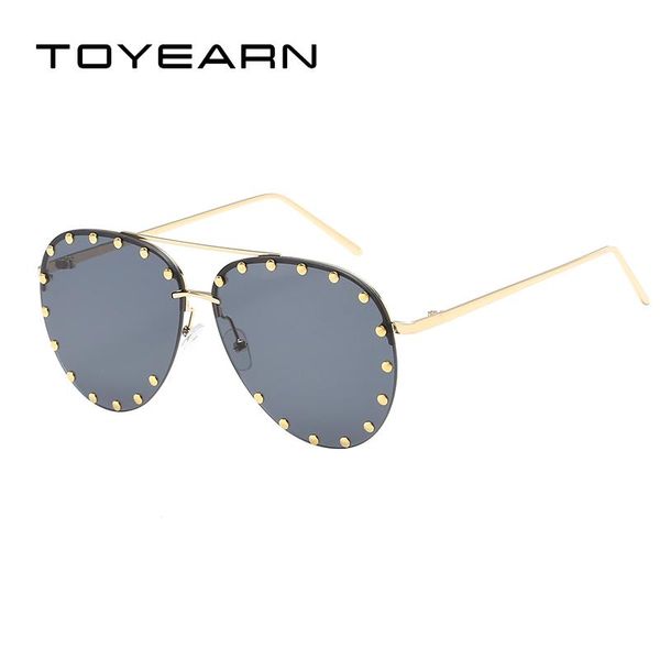 sunglasses toyearn 2021 steampunk brand design vintage rimless rivet pilot women retro gradient sun glasses uv400, White;black
sunglasses toyearn 2021 steampunk brand design vintage rimless rivet pilot women retro gradient sun glasses uv400, White;black