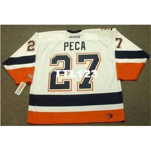 121 #27 michael peca new york islanders 2001 ccm home hockey jersey or custom any name or number retro jersey, Black
121 #27 michael peca new york islanders 2001 ccm home hockey jersey or custom any name or number retro jersey, Black