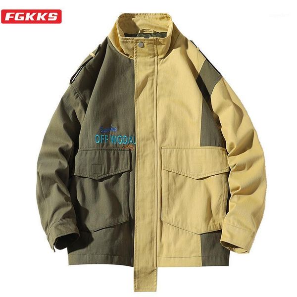 fgkks new men jackets men's casual fashion jacket trend solid color trend style big pocket jackets male1, Black;brown
fgkks new men jackets men's casual fashion jacket trend solid color trend style big pocket jackets male1, Black;brown
