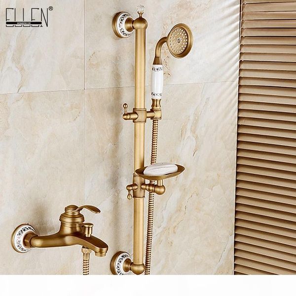 classic bronze bath shower faucet with sliding bar with soap holder bathroom rainfall shower faucet set el8325 bbyrhl mj_bag
classic bronze bath shower faucet with sliding bar with soap holder bathroom rainfall shower faucet set el8325 bbyrhl mj_bag