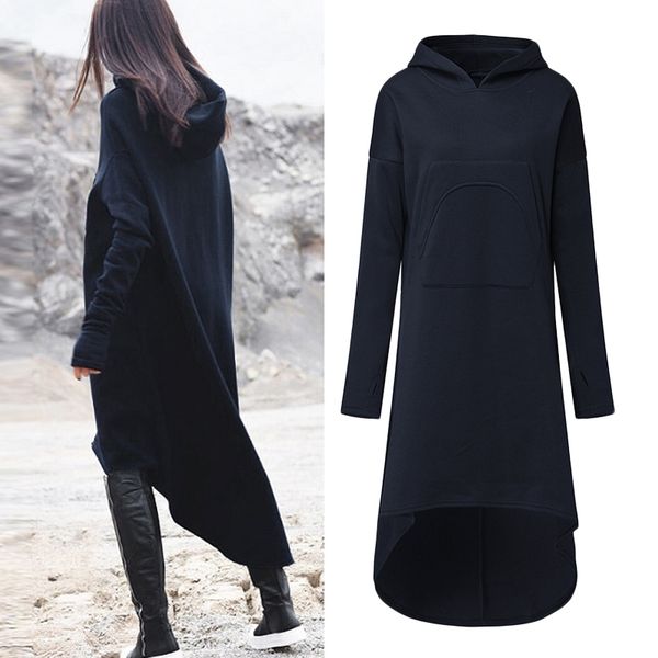 plus size zanzea winter solid long sweatshirt dress women casual hooded long sleeve pockets fleece loose pullover vestido y200102, White;black
plus size zanzea winter solid long sweatshirt dress women casual hooded long sleeve pockets fleece loose pullover vestido y200102, White;black