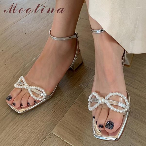 meotina ankle strap mid heel shoes string bead transparent women sandals square toe thick heels bow sandals sliver big size 401, Black
meotina ankle strap mid heel shoes string bead transparent women sandals square toe thick heels bow sandals sliver big size 401, Black