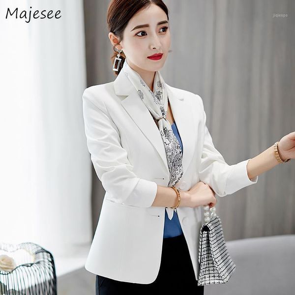 women's suits & blazers white women korean fashion clothing elegant plus size temperament womens blazer casual long sleeve slim all mat, White;black
women's suits & blazers white women korean fashion clothing elegant plus size temperament womens blazer casual long sleeve slim all mat, White;black