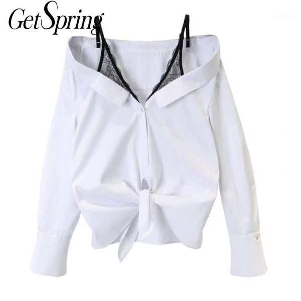 getspring women blouse lace patchwork fake two stripe women bloues color matching casual loose cotton shirts 2020 fashion1, White
getspring women blouse lace patchwork fake two stripe women bloues color matching casual loose cotton shirts 2020 fashion1, White