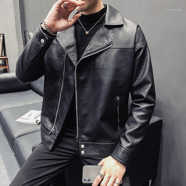3xl-m black pu leather motorcycle/biker jacket men clothing 2020 autumn slim fit turn down collar outwear coats casual
3xl-m black pu leather motorcycle/biker jacket men clothing 2020 autumn slim fit turn down collar outwear coats casual