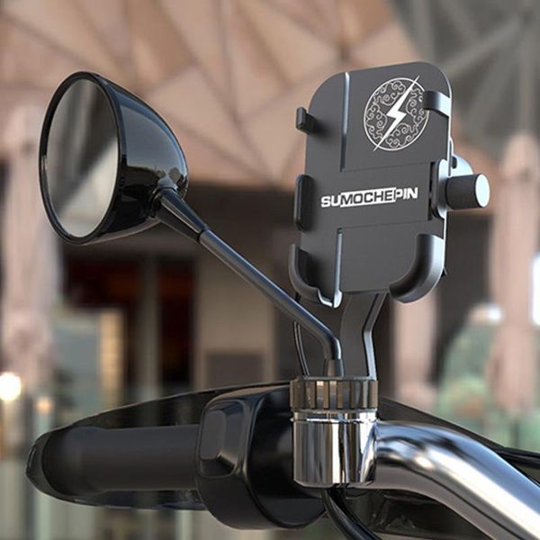 aluminum alloy motorcycle phone holder rearview mirror bracket usb chargeable navigation stand for electric bicycle bike
aluminum alloy motorcycle phone holder rearview mirror bracket usb chargeable navigation stand for electric bicycle bike