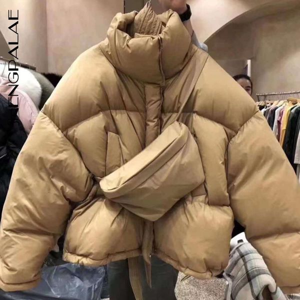 shengpalae winter 2021 new women's cotton-padded jacket stand collar bag thick warm large size fashion parkas coat 5a225, Black
shengpalae winter 2021 new women's cotton-padded jacket stand collar bag thick warm large size fashion parkas coat 5a225, Black