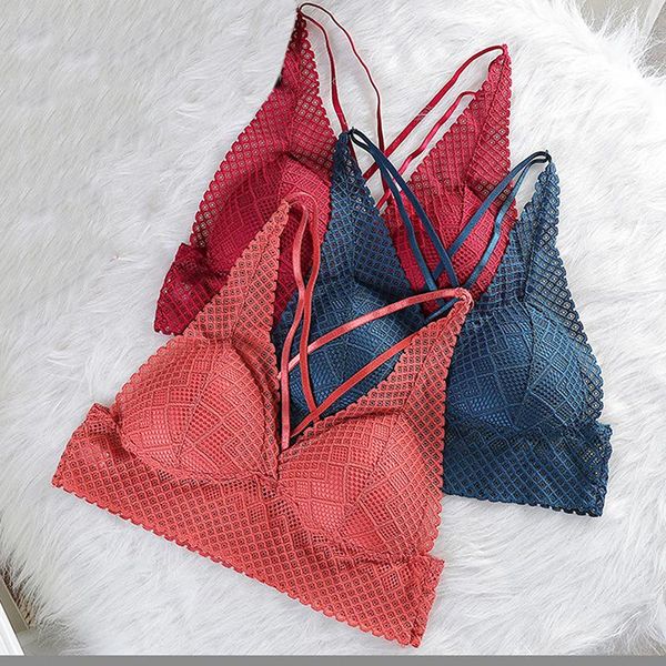 bras 2021 lace bralette for women hollow out bra wireless underwear deep v push up lingerie intimate full cup, Red;black
bras 2021 lace bralette for women hollow out bra wireless underwear deep v push up lingerie intimate full cup, Red;black