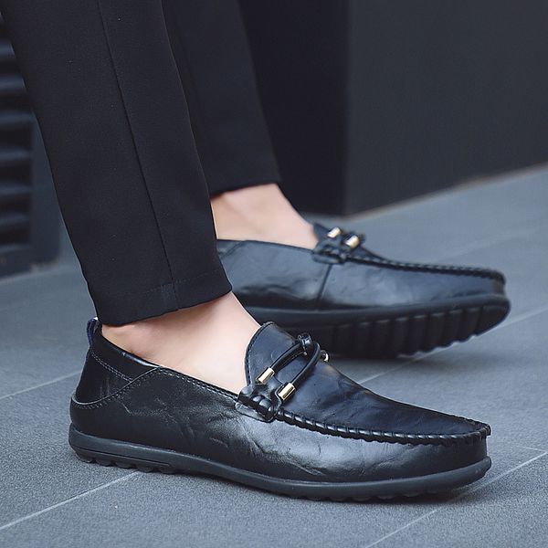 2020 new mens shoes autumn and winter peas shoes mens cowhide mens korean style leather shoes casual lazy, Black
2020 new mens shoes autumn and winter peas shoes mens cowhide mens korean style leather shoes casual lazy, Black
