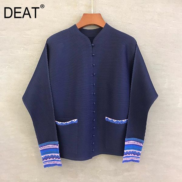 deat pleated woman jackets long sleeve cuff print patchwork loose single breasted elegant coat 2021 new spring fashion ht419, Black;brown
deat pleated woman jackets long sleeve cuff print patchwork loose single breasted elegant coat 2021 new spring fashion ht419, Black;brown