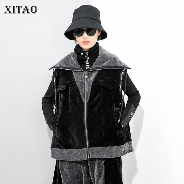 xitao letter patchwork vest women winter trendy fashion new style zipper sleeveless pocket turn down collar personality zy1209, Black;white
xitao letter patchwork vest women winter trendy fashion new style zipper sleeveless pocket turn down collar personality zy1209, Black;white