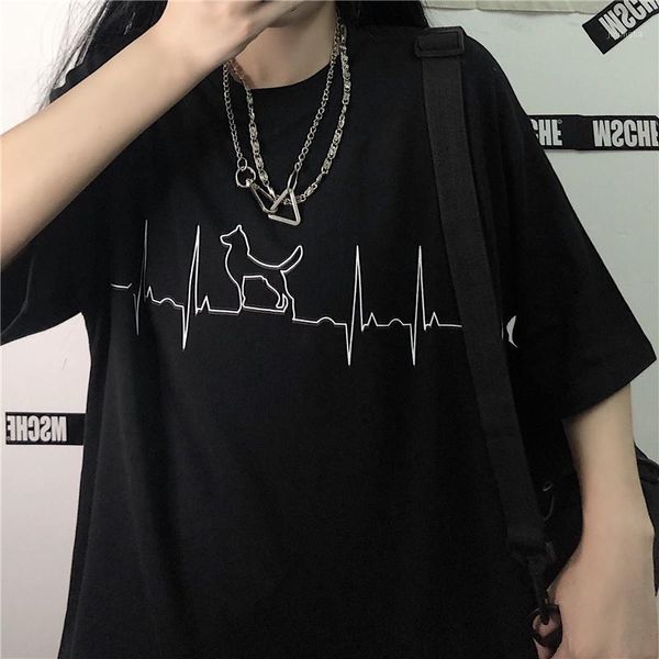 harajuku punk gothic street women loose dog and heartbeat print summer short sleeve casual vintage large size black 1, White
harajuku punk gothic street women loose dog and heartbeat print summer short sleeve casual vintage large size black 1, White