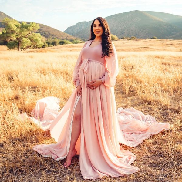 modern a line prom dresses side split pshoot gowns scoop neck long sleeve maternity dress robes 2022, Black
modern a line prom dresses side split pshoot gowns scoop neck long sleeve maternity dress robes 2022, Black