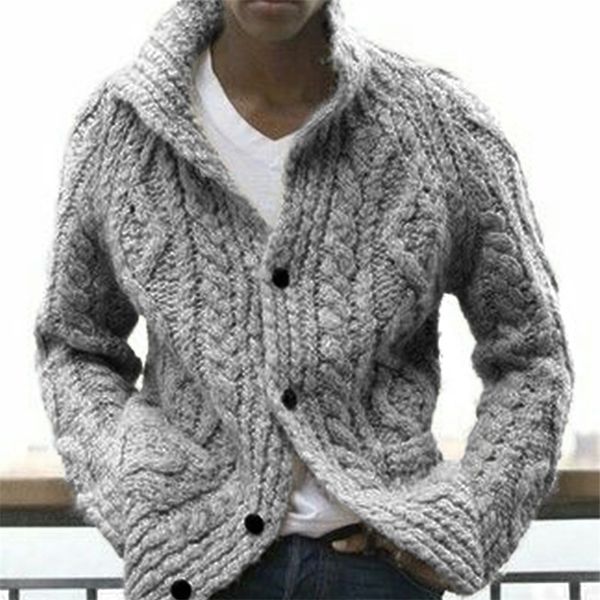 autumn winter solid color retro sweater men single breasted knitted loose plus size outwear 201105, White;black
autumn winter solid color retro sweater men single breasted knitted loose plus size outwear 201105, White;black