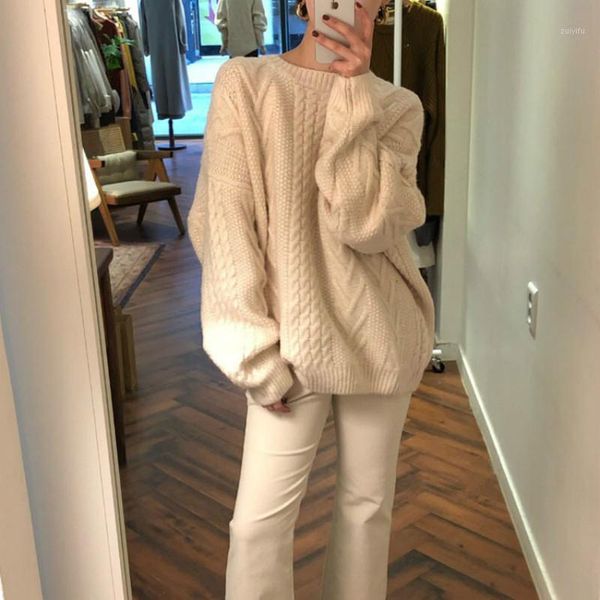 sweater women 2019 loose lazy wind autumn winter twist wear round neck white pullover knit thick1, White;black
sweater women 2019 loose lazy wind autumn winter twist wear round neck white pullover knit thick1, White;black