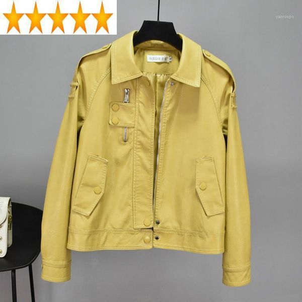 white jacket spring autumn faux pu leather coat for women fashion 2021 new abrigo mujer pph4521, Black
white jacket spring autumn faux pu leather coat for women fashion 2021 new abrigo mujer pph4521, Black