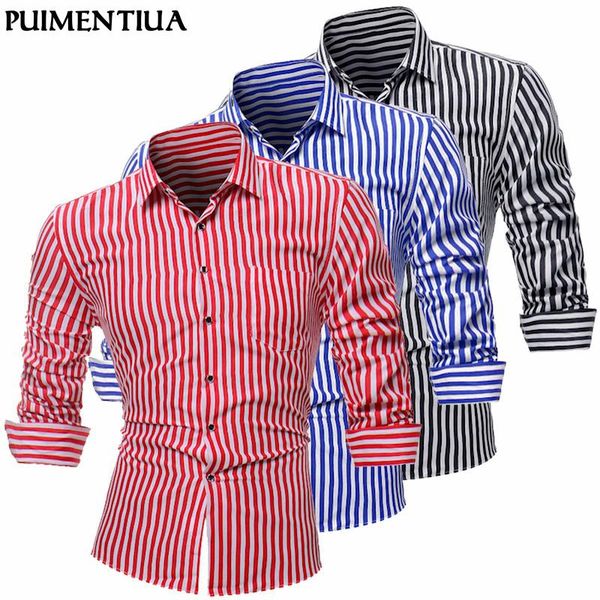 puimentiua mens fashion new striped long sleeve casual shirts spring summer brand formal dress shirts men size l-4xl, White;black
puimentiua mens fashion new striped long sleeve casual shirts spring summer brand formal dress shirts men size l-4xl, White;black