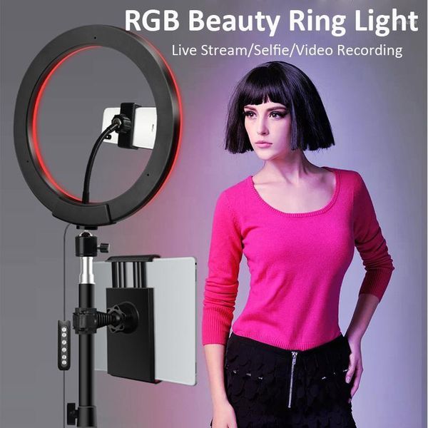 flash heads 10'' rgb ring light with tripod tablet phone holder colorful pography selfie led for tiktok youtube video live stream1
flash heads 10'' rgb ring light with tripod tablet phone holder colorful pography selfie led for tiktok youtube video live stream1