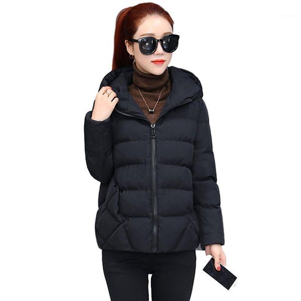 women jacket winter coat women parkas solid hooded collar zipper female winter jackets short loose warm thick coat1, Black
women jacket winter coat women parkas solid hooded collar zipper female winter jackets short loose warm thick coat1, Black