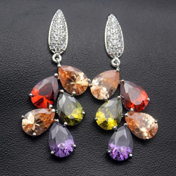 925 sterling silver color earrings rose gold natural multi stone morganitegarnet peridot women ladies earring mother's day gift, Golden;silver
925 sterling silver color earrings rose gold natural multi stone morganitegarnet peridot women ladies earring mother's day gift, Golden;silver