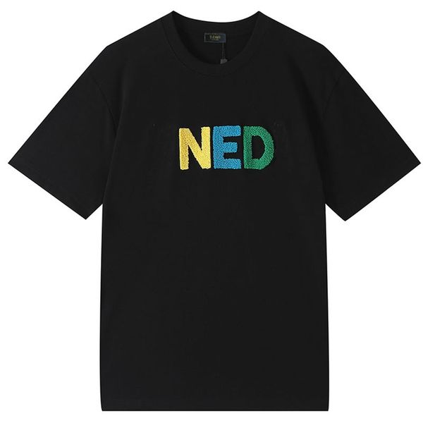 new summer 2022 towel embroidered letters simple men's t-shirt fashion short sleeved wear, White;black
new summer 2022 towel embroidered letters simple men's t-shirt fashion short sleeved wear, White;black