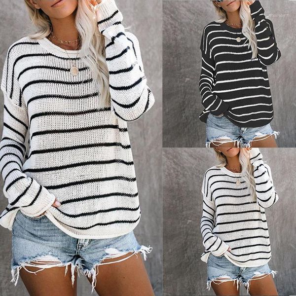 2020 spring new model knitted sweater round neck stripe spell color sweater women women knit1, White;black
2020 spring new model knitted sweater round neck stripe spell color sweater women women knit1, White;black