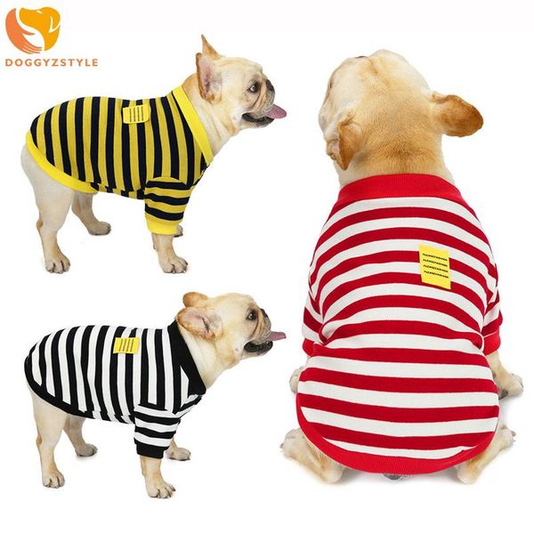 dog apparel pet cotton shirts cute stripe french bulldogs t-shirt soft breathable clothes chihuahua puppy costumes small medium dogs 
dog apparel pet cotton shirts cute stripe french bulldogs t-shirt soft breathable clothes chihuahua puppy costumes small medium dogs