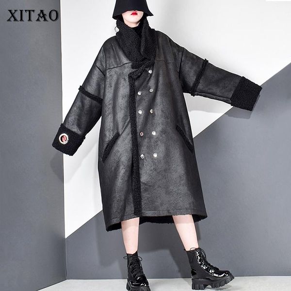 xitao latchwork secked faux кожа женщины зимний прилив мода новый стиль поверните воротник длинный рукав двухбортный dzl2575, Black
xitao latchwork secked faux кожа женщины зимний прилив мода новый стиль поверните воротник длинный рукав двухбортный dzl2575, Black