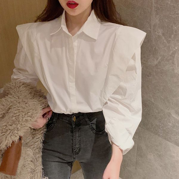 2021 new japan style blouse korean fashion popular simple autumn winter loose designer single-breasted long sleeve 3cuy, White
2021 new japan style blouse korean fashion popular simple autumn winter loose designer single-breasted long sleeve 3cuy, White