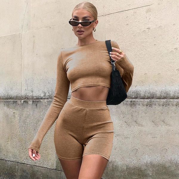 women's tracksuits 2021 set bodycon long sleeve crop shorts 2 pieces autumn winter female fashion streetwear pure, Gray
women's tracksuits 2021 set bodycon long sleeve crop shorts 2 pieces autumn winter female fashion streetwear pure, Gray