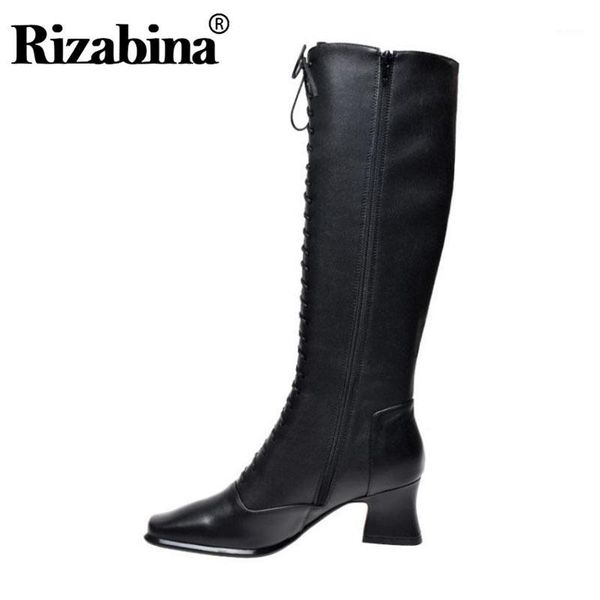 rizabina vintage real leather square toe knee high boots side zipper long boots cross strap high heels shoes women size 33-401, Black
rizabina vintage real leather square toe knee high boots side zipper long boots cross strap high heels shoes women size 33-401, Black
