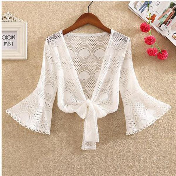 2019 new summer women lace cardigan three quarter flare sleeve solid casual short coat fashion ladies wild jacket oversize1, Black;brown
2019 new summer women lace cardigan three quarter flare sleeve solid casual short coat fashion ladies wild jacket oversize1, Black;brown
