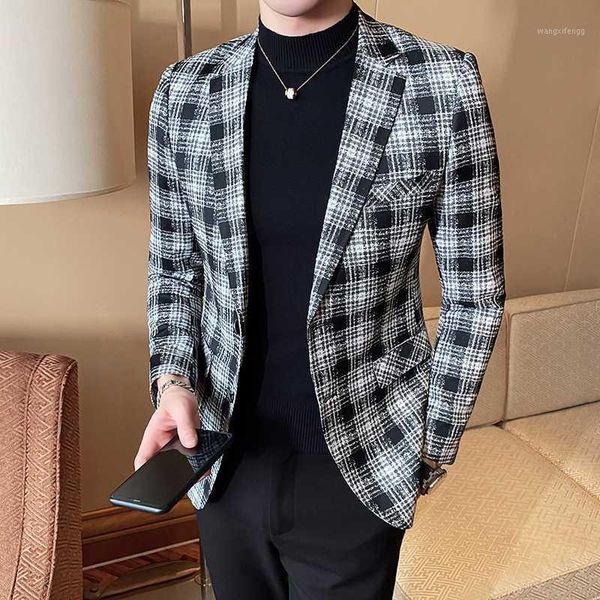 2020 new style men's slim fit pure cotton plaid business suit/male fashion slim fit grid blazers/leisure coats 4xl1, White;black
2020 new style men's slim fit pure cotton plaid business suit/male fashion slim fit grid blazers/leisure coats 4xl1, White;black
