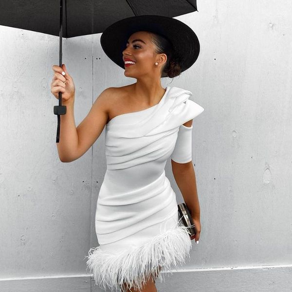 adyce 2020 new summer women white one shoulder bandage dress sleeveless feathers mini celebrity runway party dress vestidos1, Black;gray
adyce 2020 new summer women white one shoulder bandage dress sleeveless feathers mini celebrity runway party dress vestidos1, Black;gray